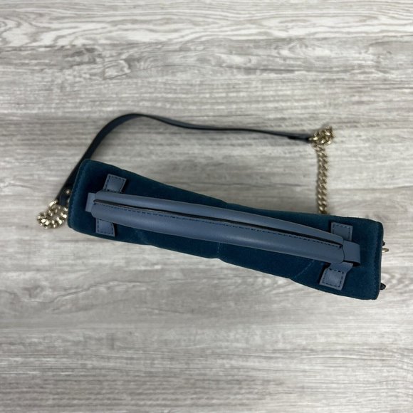 ZARA CITY BAG Blue Animal Print WITH CONTRASTING LEATHER STRAP - Picture 2 of 12